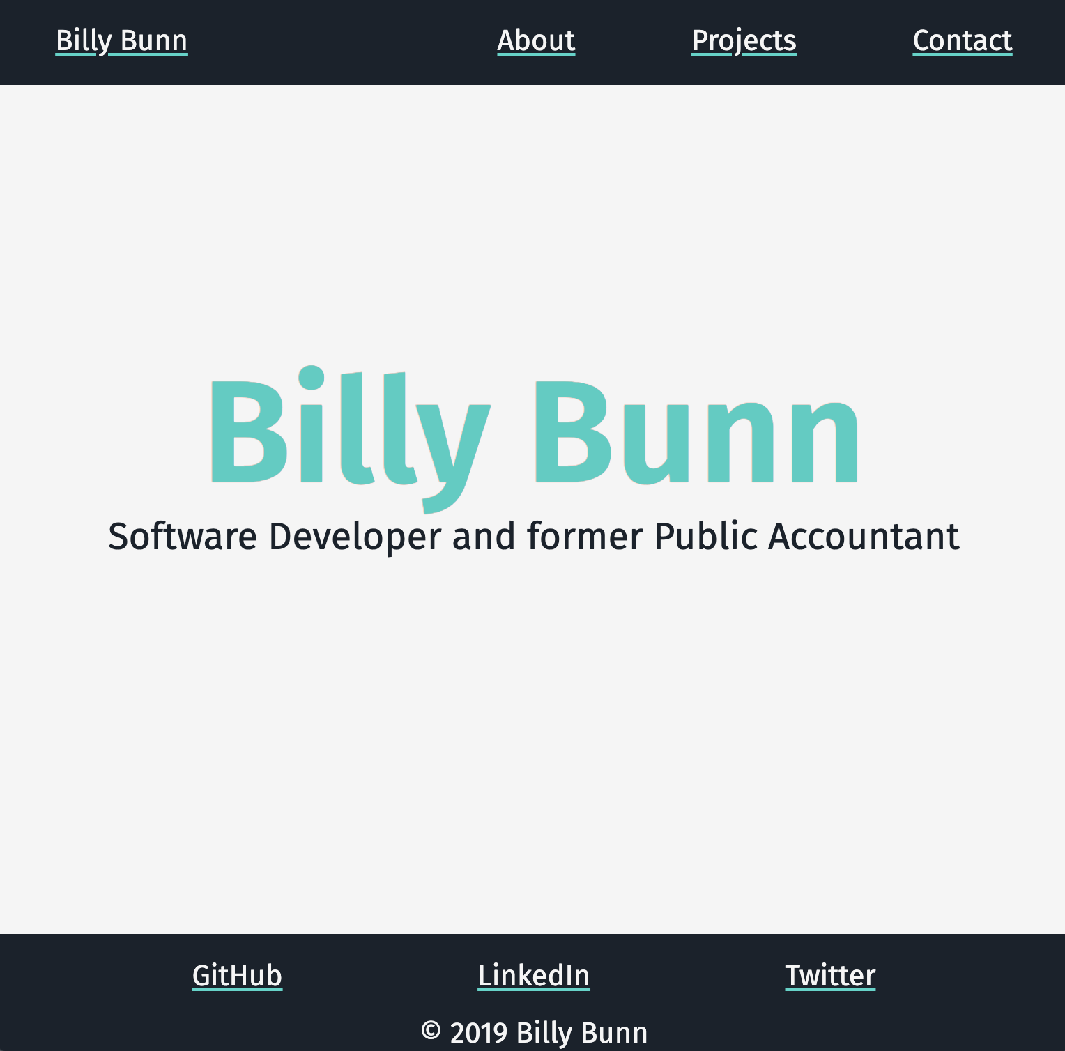 personal website home page